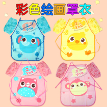 Baby eating coat bib summer thin girl baby waterproof rice clothes children male painting apron dress
