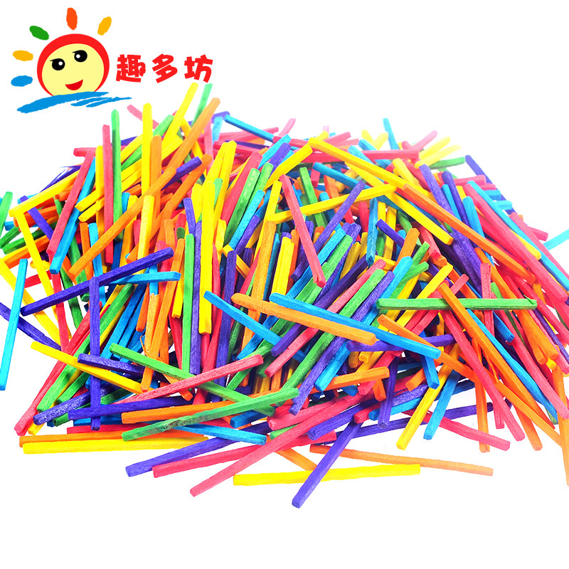 Colorful wooden stick wood stick count of several sticks of popsicle stick wood strips round wood stick nursery diy handmade material
