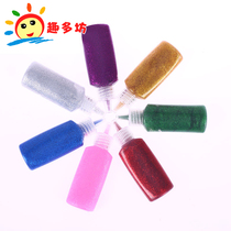 3D three-dimensional glitter glue Glitter glue Water pen Silver glitter pearlescent gold powder adhesive soil paper art childrens diy to color the flower