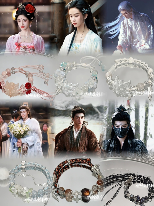 Jiaojiao Original｜Moon Scale Fantasy Impression Bracelet Collection Glass Bead Bracelets Student Best Friend Gift Accessories