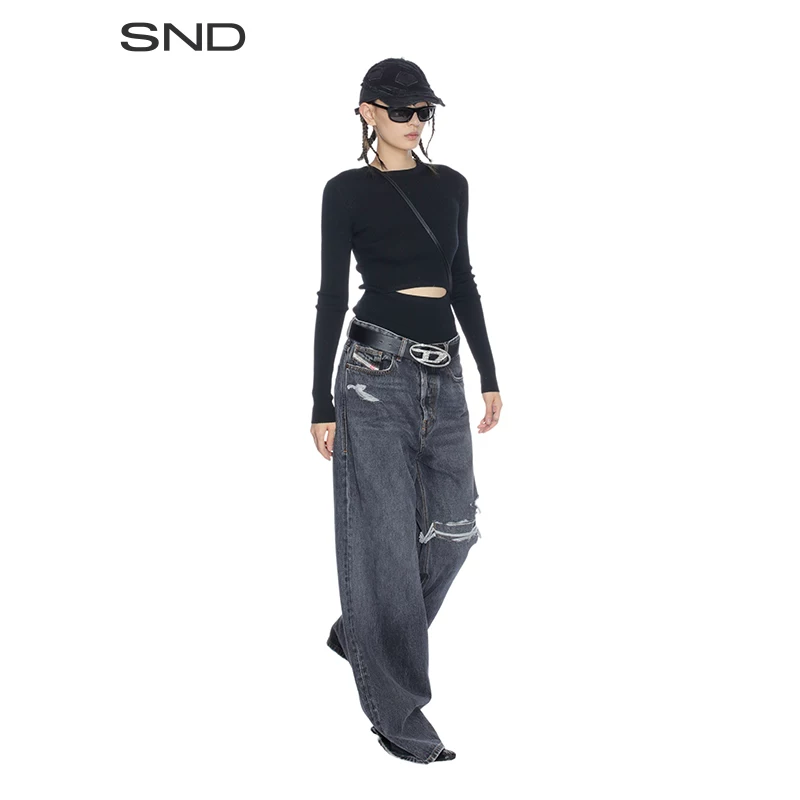 [ДИЗЕЛ designer brand] SND PF23 полуприлеглая водолазка с длинными рукавами для женщин