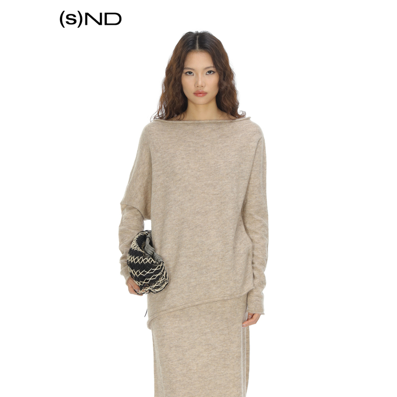 【Lauren Manoogian Designer Brand】Snd Ss26 Asymmetrical Simple Sweater for Women 【Lauren Manoogian Designer Brand】Snd Ss26 Asymmetrical Simple Sweater for Women