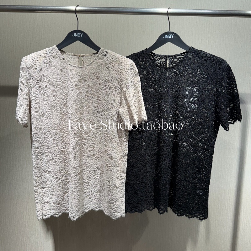 Jnby Jiangnan Cloth 2026 Autumn Collection Authentic Hollow-Out Flocked Lace Top 5Q8215040 995 Jnby Jiangnan Cloth 2026 Autumn Collection Authentic Hollow-Out Flocked Lace Top 5Q8215040 995