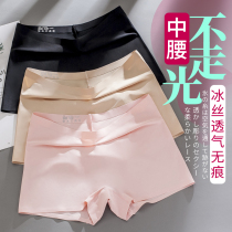 Underpants womens safety pants anti-gloss womens summer thin waist Ice Silk seamless boxer womens cotton boxer pants