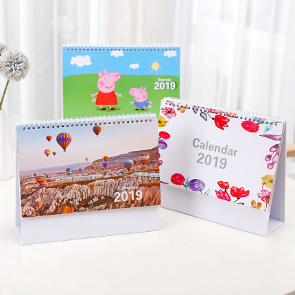 台历定制定做2019年创意简约小清晰企业印刷