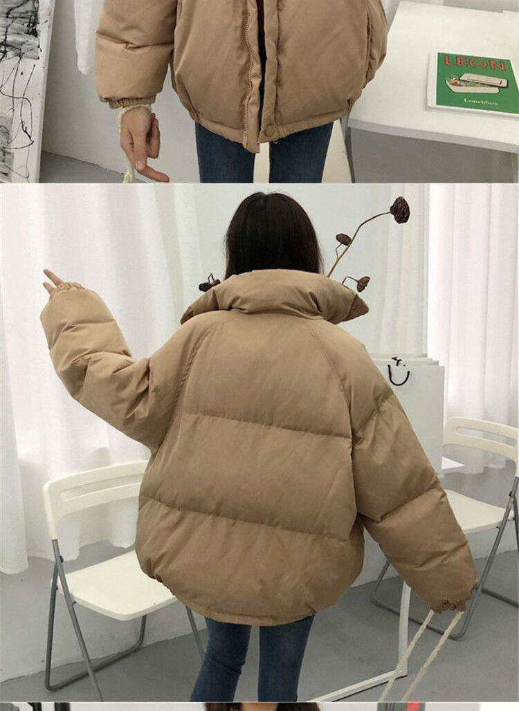 Quần áo cotton nữ 2018 mới phổ biến bf lỏng Học sinh Hàn Quốc dày bánh mì quần áo cotton áo khoác bông mùa đông - Bông mẫu áo phao nữ đẹp 2021