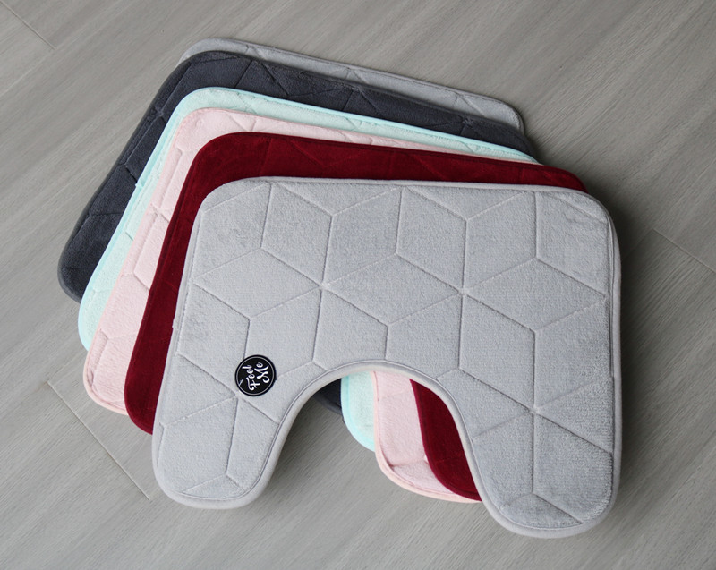 5.9 Yuan Tsinghua Special Offer Export U-Shaped Toilet Mat Memory Foam Latex Non-Slip Absorbent Foot Mat Machine Washable 5.9 Yuan Tsinghua Special Offer Export U-Shaped Toilet Mat Memory Foam Latex Non-Slip Absorbent Foot Mat Machine Washable