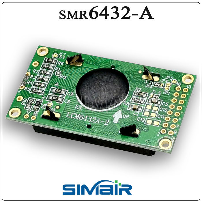 0802 Chinese display LCD module 6432 laser screen Blue screen 5V 0802 with a word library LCD display