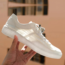 Mens small white shoes 2022 new summer mens shoes Sub-trend Korean version 100 Lap Breathable Thin summer white board Shoe Men