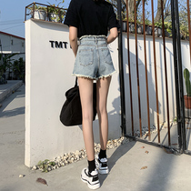 Denim shorts Women summer 2021 net red with high waist students Joker loose wide legs a style retro chic hot pants