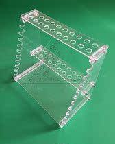 Plexiglass pipette rack scale pipette rack single-sided trapezoidal pipette rack 20 holes 14mm detachable