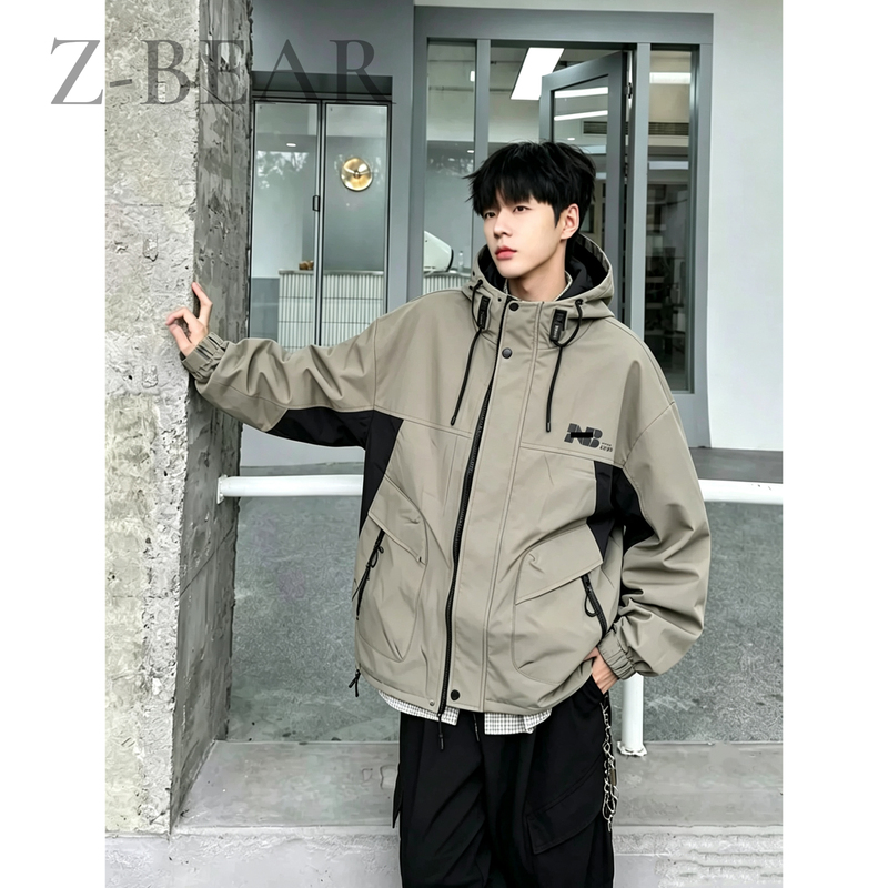 Z-Bear Youth Brand Clearance Single-Color Casual Two-Layer Cotton Parka Jacket