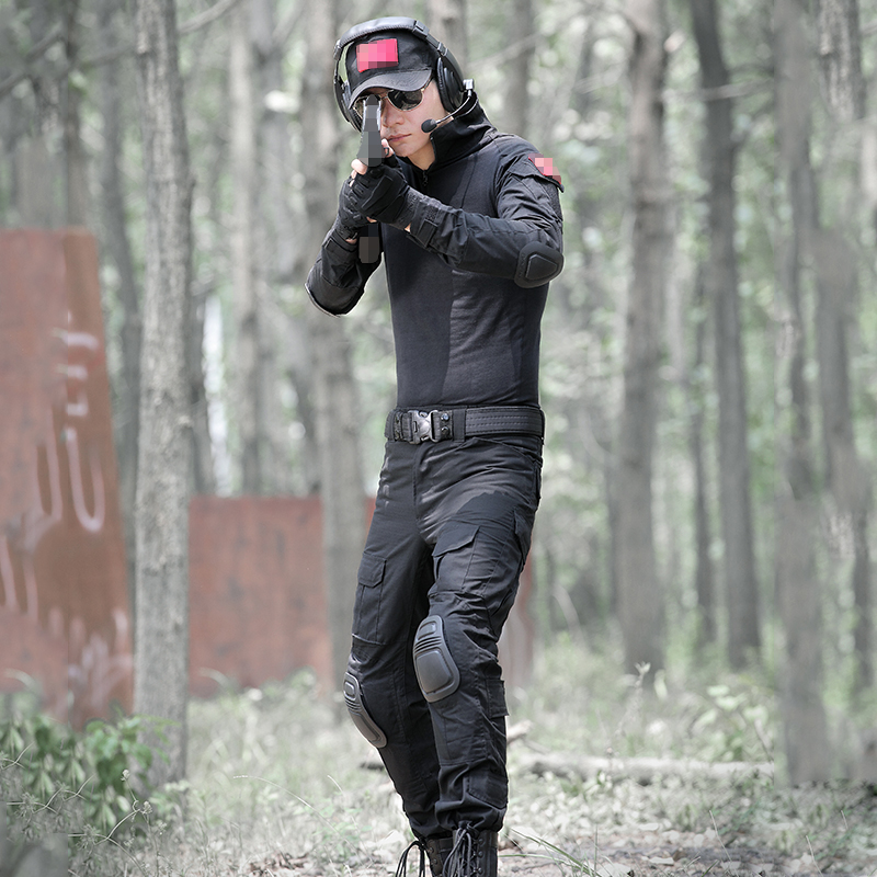 Shield groom Black Frog suit Tactical suit Instructor Training for outdoor training to field clothes Jacket Pants Fit
