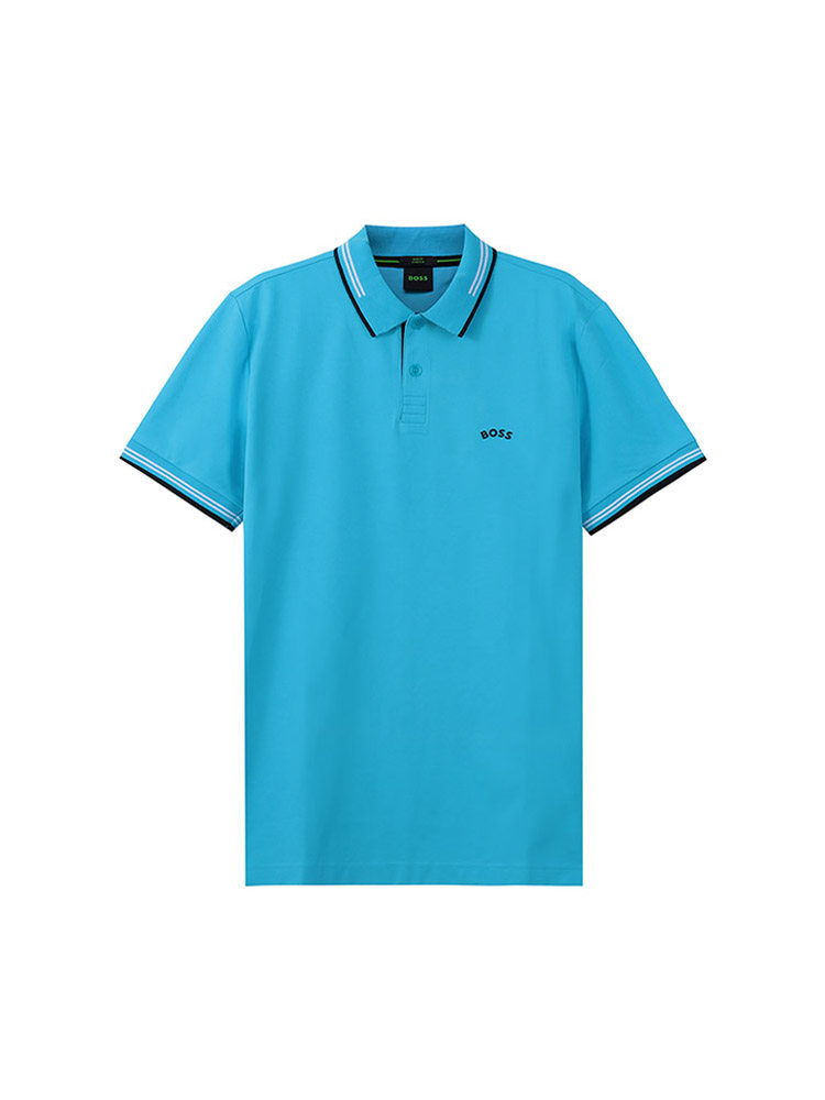 Hugo Boss Men's Cotton Small Logo Screen-Printed Slim-Fit Short-Sleeve Polo Shirt 50469245