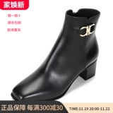 FERRAGAMO/菲拉格慕 Дамские сапоги Cassaro Gancini толстые сапоги на каблуках 0732958