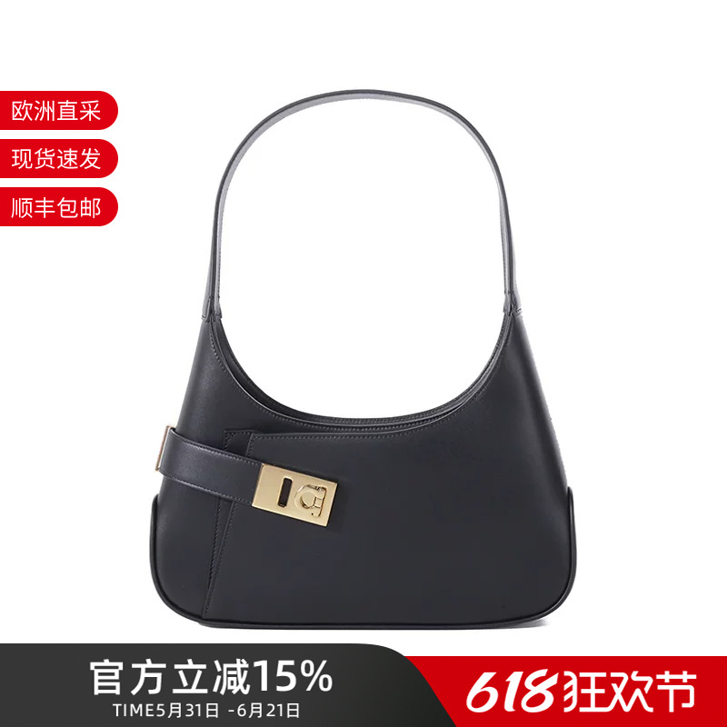 Ferragamo Women's Underarm Bag Half-Moon Bag Handbag Shoulder Bag Hobo Bag 216295