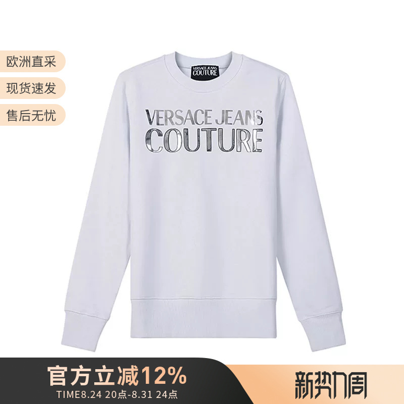 Versace Vjc Women's Cotton Crew Neck Sweatshirt Women's Sweatshirt Couple Style 72Haig01 Cf01G Versace Vjc Women's Cotton Crew Neck Sweatshirt Women's Sweatshirt Couple Style 72Haig01 Cf01G