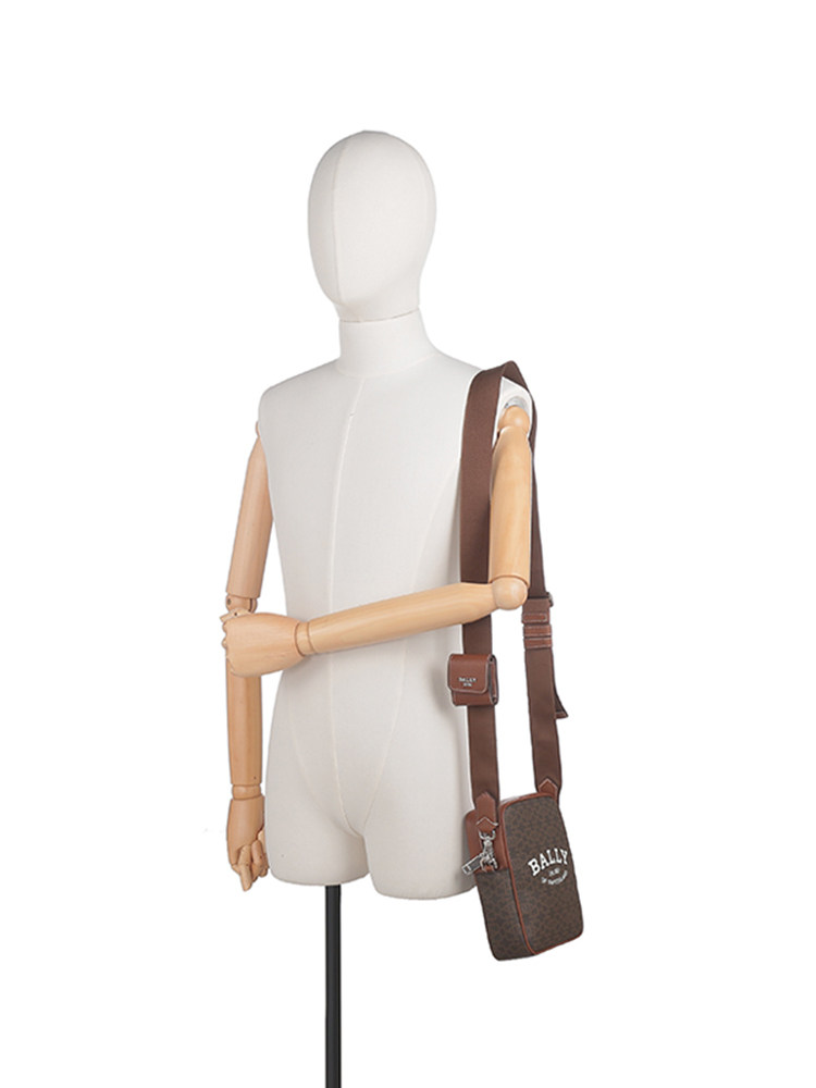 [Premium Selection] Bally Men's Tpu Single Shoulder Crossbody Bag with Classic Logo Pattern Bhenn Tml