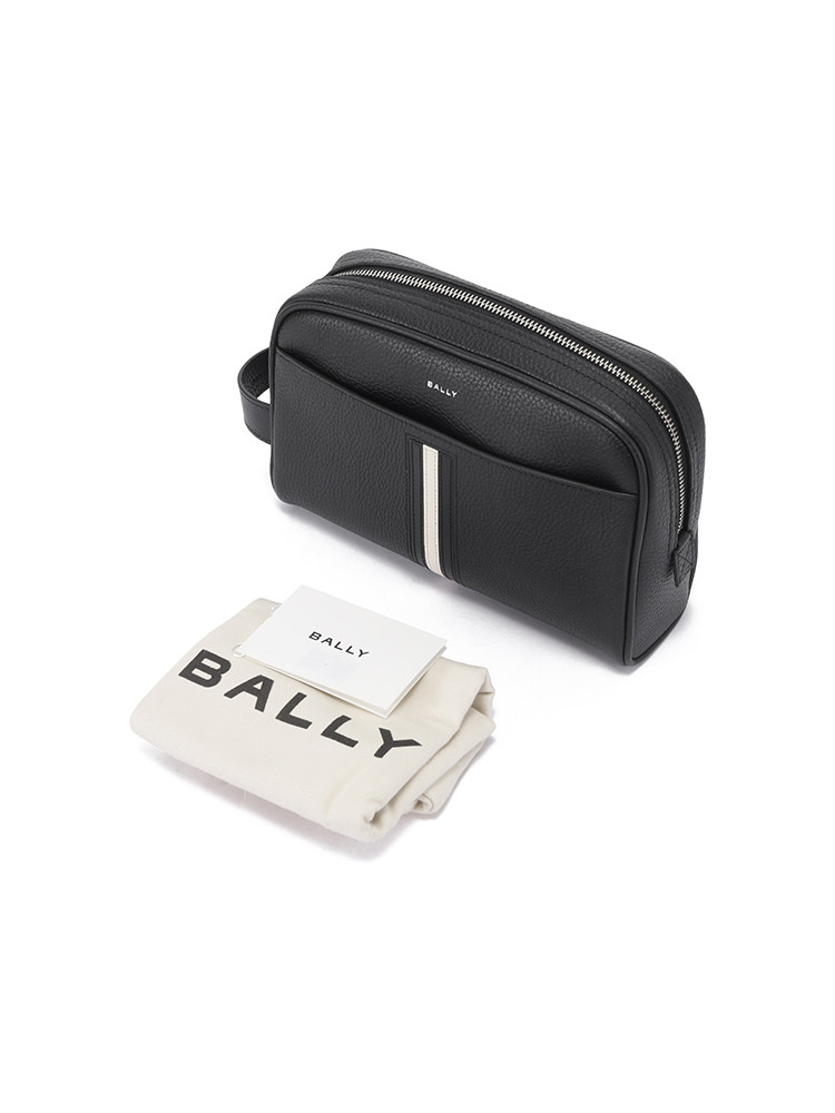 Bally Barley Men's Cow Leather Toiletries Bag Cosmetic Bag Portable Storage Bag Rbn S Washbag
