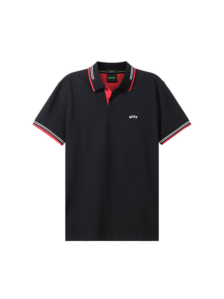 Hugo Boss Men's Cotton Small Logo Screen-Printed Slim-Fit Short-Sleeve Polo Shirt 50469245