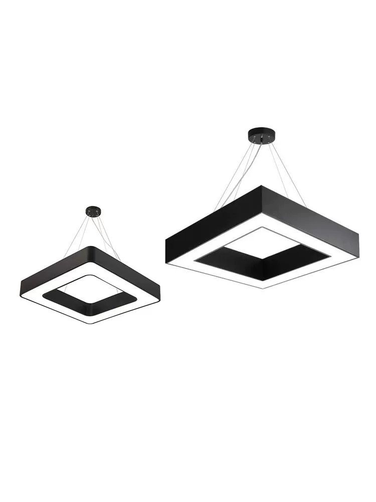 LED квадратная потолочная лампа для офиса или спортзала, потолочный свет
