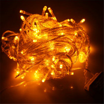 Yellow String Lights LED Small Festoon Lights String Wedding Celebration Spring Festival Advertising Festival Decorative Lights Christmas Tree Full Sky Lanterns 10m