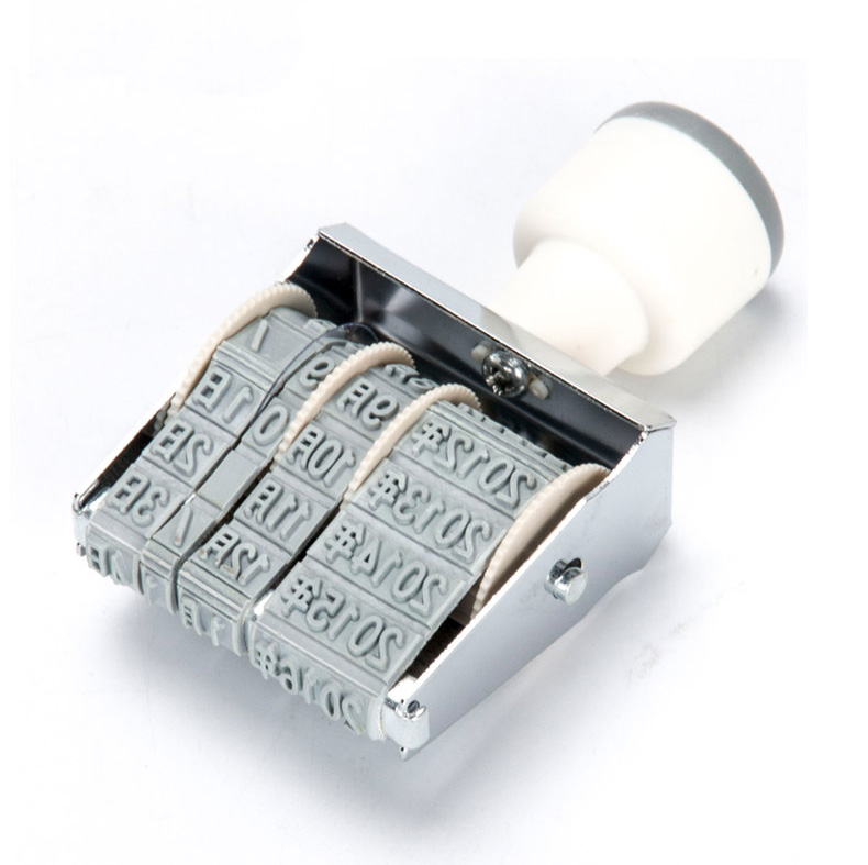 Ngày deli 7527 tem deli điều chỉnh 8 tay tài khoản khuôn đóng gói ngày đóng dấu ngày in thường ngày điều chỉnh thời gian với năm và tháng sản xuất kỹ thuật số kích thước nhỏ cao 5mm - Tự làm khuôn nướng khuôn bánh