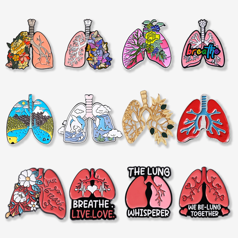 Respiratory Doctor Brooch, Lung Element Doctor Badge, Medical Student Peripheral Accessory, White Coat Nurse Uniform Pin Respiratory Doctor Brooch, Lung Element Doctor Badge, Medical Student Peripheral Accessory, White Coat Nurse Uniform Pin