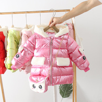 Female baby cotton clothes girls cotton clothes 2020 new winter clothes plus velvet thickened childrens foreign style down cotton padded jacket long