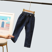 Girls jeans autumn clothes 2020 new Korean version of childrens foreign style little pants small children Spring and Autumn girls pants