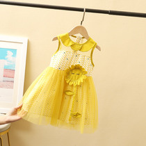 Childrens dress summer dress 2021 new style little girl mesh dress girl princess dress baby girl skirt western style