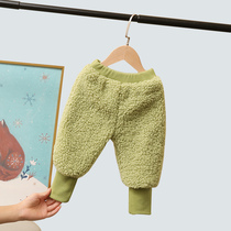 Female baby winter velvet pants 2020 new foreign style childrens winter wear trousers girls thick cotton pants tide