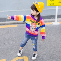 Childrens set Autumn 2019 new girls foreign-style clothes childrens jeans two-piece fashion spring and autumn