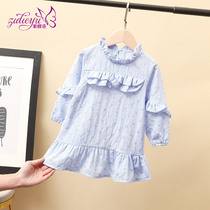 Girl dress 2021 spring new Korean little girl foreign girl baby flower skirt children princess dress