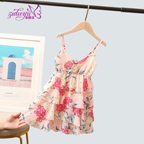 Girl dress summer 2021 New Girl chiffon skirt childrens dress Super foreign air Net red princess dress summer