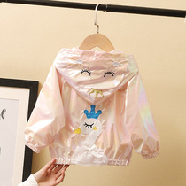 Childrens sunscreen clothing foreign style girl coat 2021 new spring and autumn women Baby Sunscreen clothing cartoon cute coat