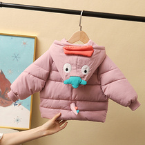 Girls winter cotton-padded clothes 2020 new Korean version of foreign-style childrens clothes thick cotton-padded women baby coat