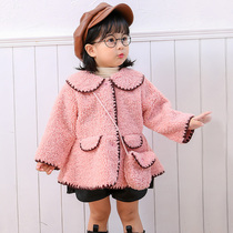 Girl Autumn Winter Childrens coat 2020 new foreign girl baby small fragrant wind Lamb hair coat girl coat