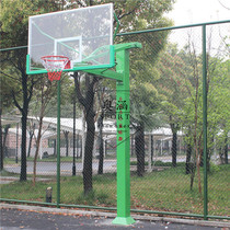 Manufacturer direct sales with standard buried basket ball frame embedded in stationary basketball frame with tempered glass basketball board