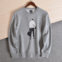 (Heavy Pound Recommended Big Embroidery ODM Company Cut Mark Tailstock) Autumn Mens Round Collar Woolen Clothing Tide