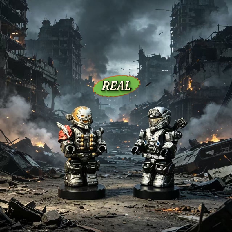 Real Third-Party Building Block Figures Master Chief Halo Halo Noble Team Sci-Fi Full-Body Armor