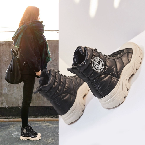 Martens, демисезонные универсальные ретро утепленные короткие сапоги на платформе в английском стиле, популярно в интернете, 2019, в британском стиле
