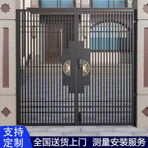 Iron Gate Villa Garden Garden Entrance Door Stainless Steel Shutters Rural Yard Door Double-opened Door