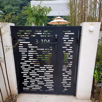Iron Art Gate Outdoor Customized Outdoor Simple Door House Single Door Wine Cutting Engraving Cell Door