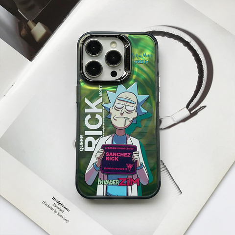 Green — Rick And Morty New 15, 14, 13, 12, 11 iPhone Case