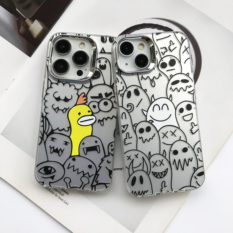 Funny Chicken In Crowd New Cartoon Silicone TPU 15, 14, 13, 12 iPhone Case