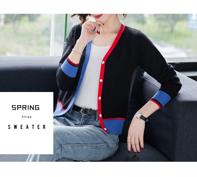 Mùa xuân lưới màu đỏ dệt kim cardigan của phụ nữ áo len ngắn mùa xuân và mùa thu 2020 mẫu mới nhỏ bên ngoài khăn choàng nước ngoài - Đan Cardigan