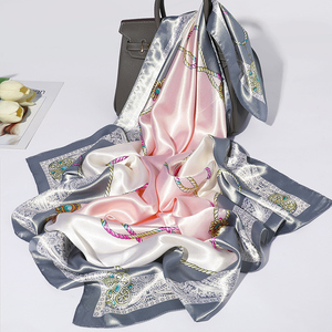 上海故事粉色丝巾大方巾90x90cm