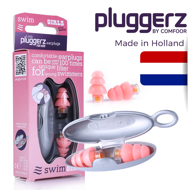 pluggerz Netherlands professional children swimming earplugs baby bath waterproof equipment prevention otitis send nose clip