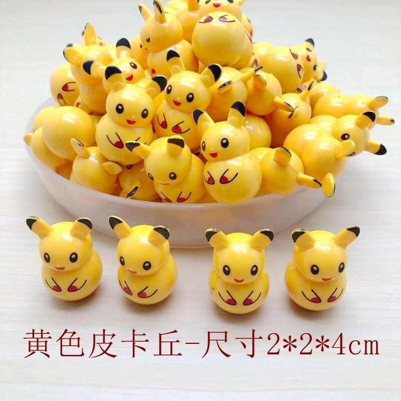 Net Red Mini Tumbler small swing piece Desktop toy Doraemon A Dream Pikachu Blue Fat Baby Little Gift